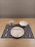 Japanese Placemats - Navy Blue White Cotton Cloth Set of 2/4