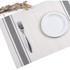 Blue Gray Red PVC Vinyl Placemats - Modern Table Set of 2/4