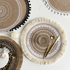Round Boho Placemats Vintage - Jute Cotton Hemp - Set of 2/4