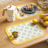 Thick Yellow Leather Placemats - Non-Slip Table Mats Set 2/4