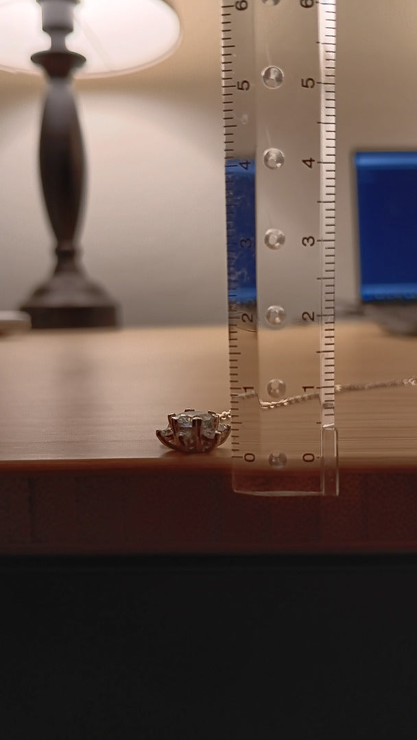 Snowflake Necklace Moissanite Sterling Silver 925 - 1 Carat