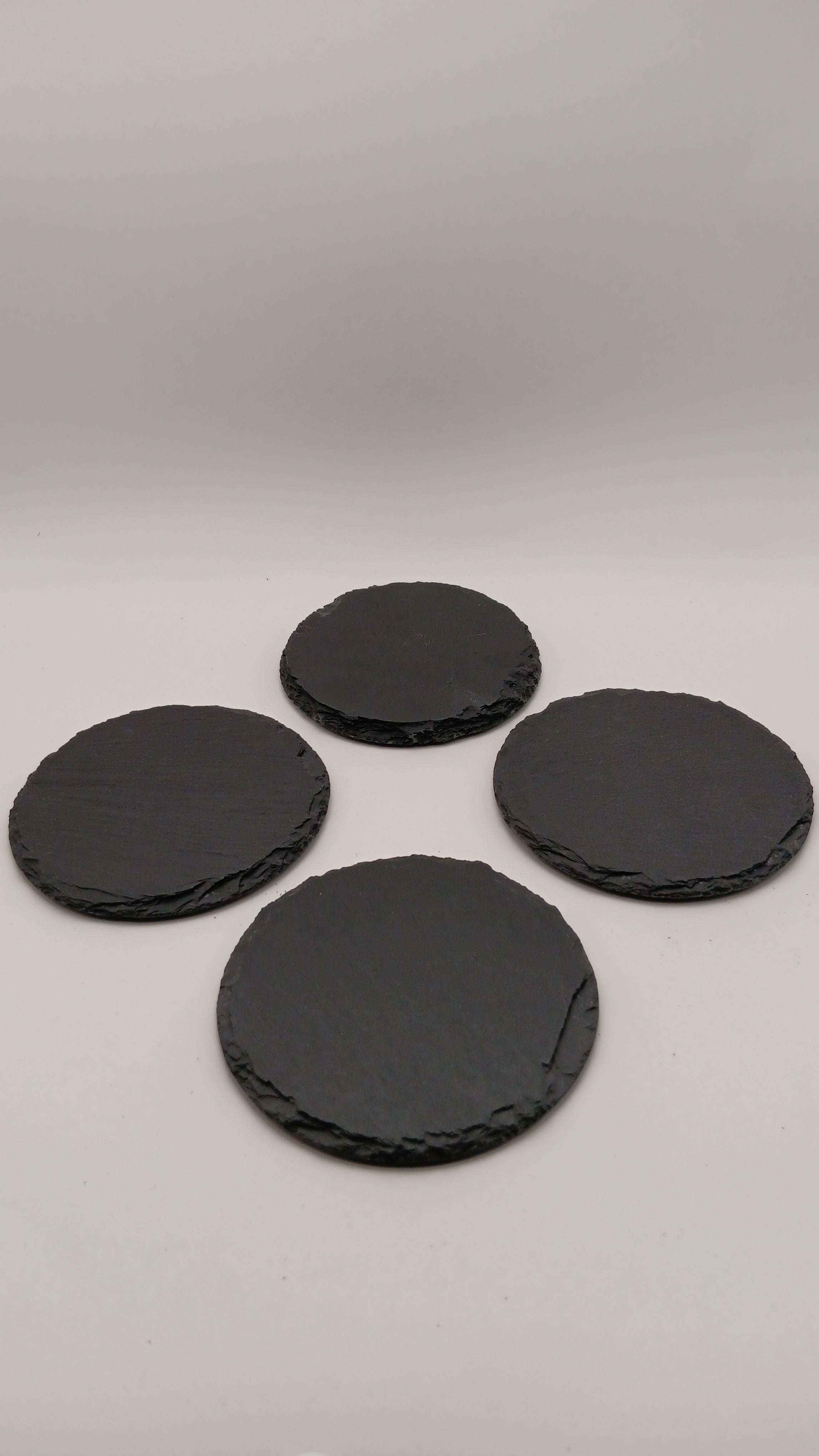 Natural Stone Slate Coasters - Set of 4 with Holder Thick