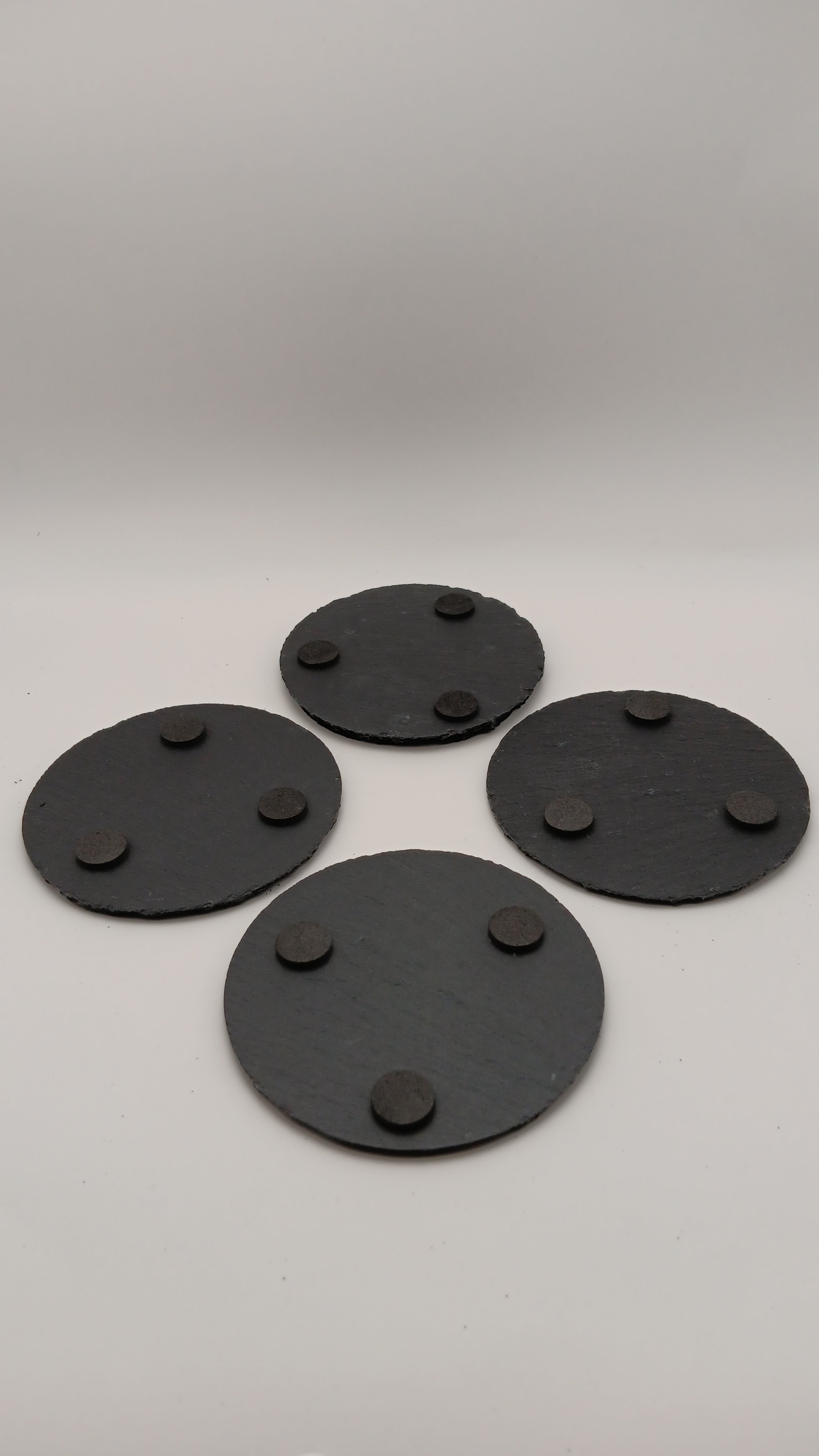 Natural Stone Slate Coasters - Set of 4 with Holder Thick