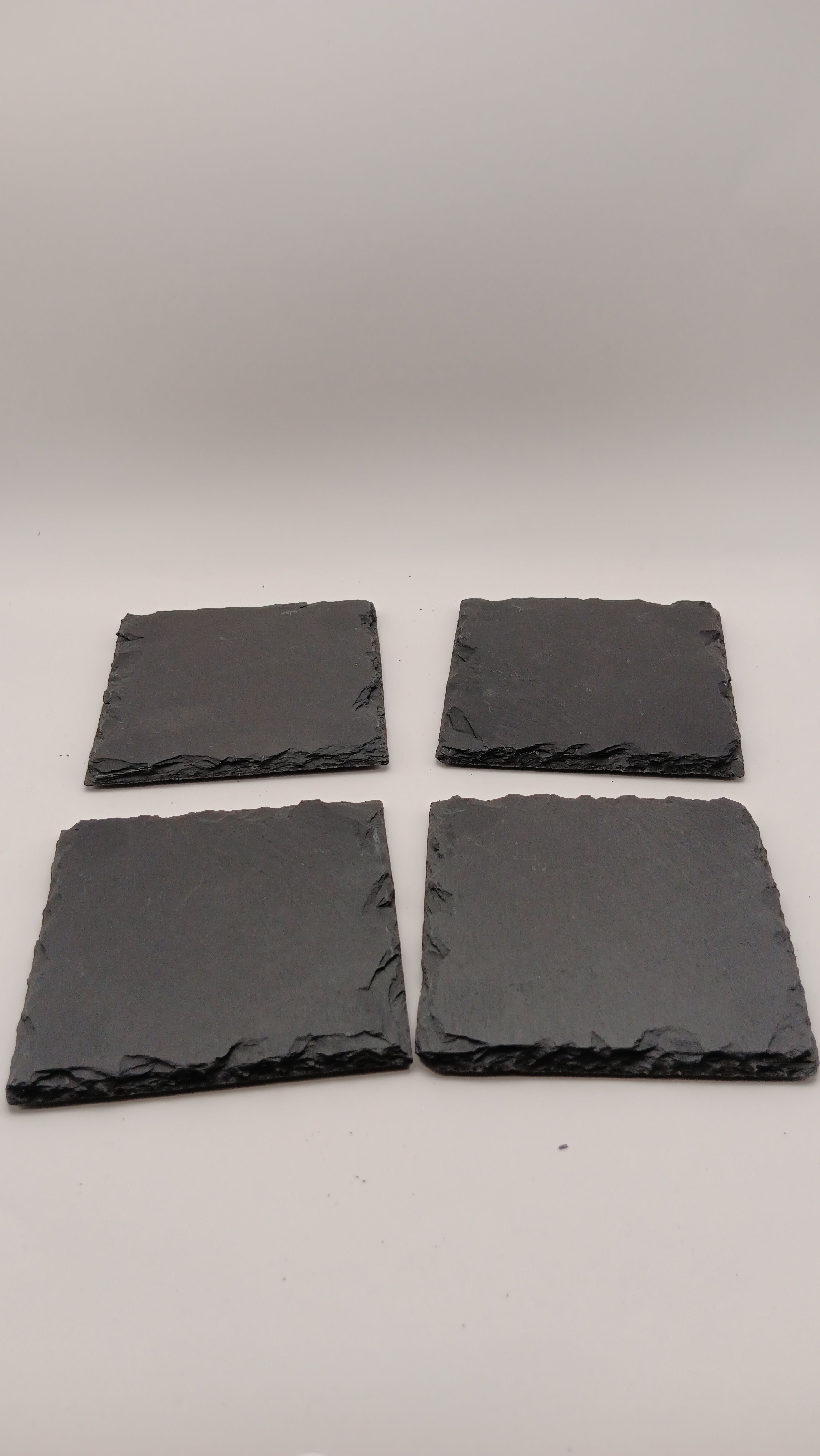 Natural Stone Slate Coasters - Set of 4 with Holder Thick