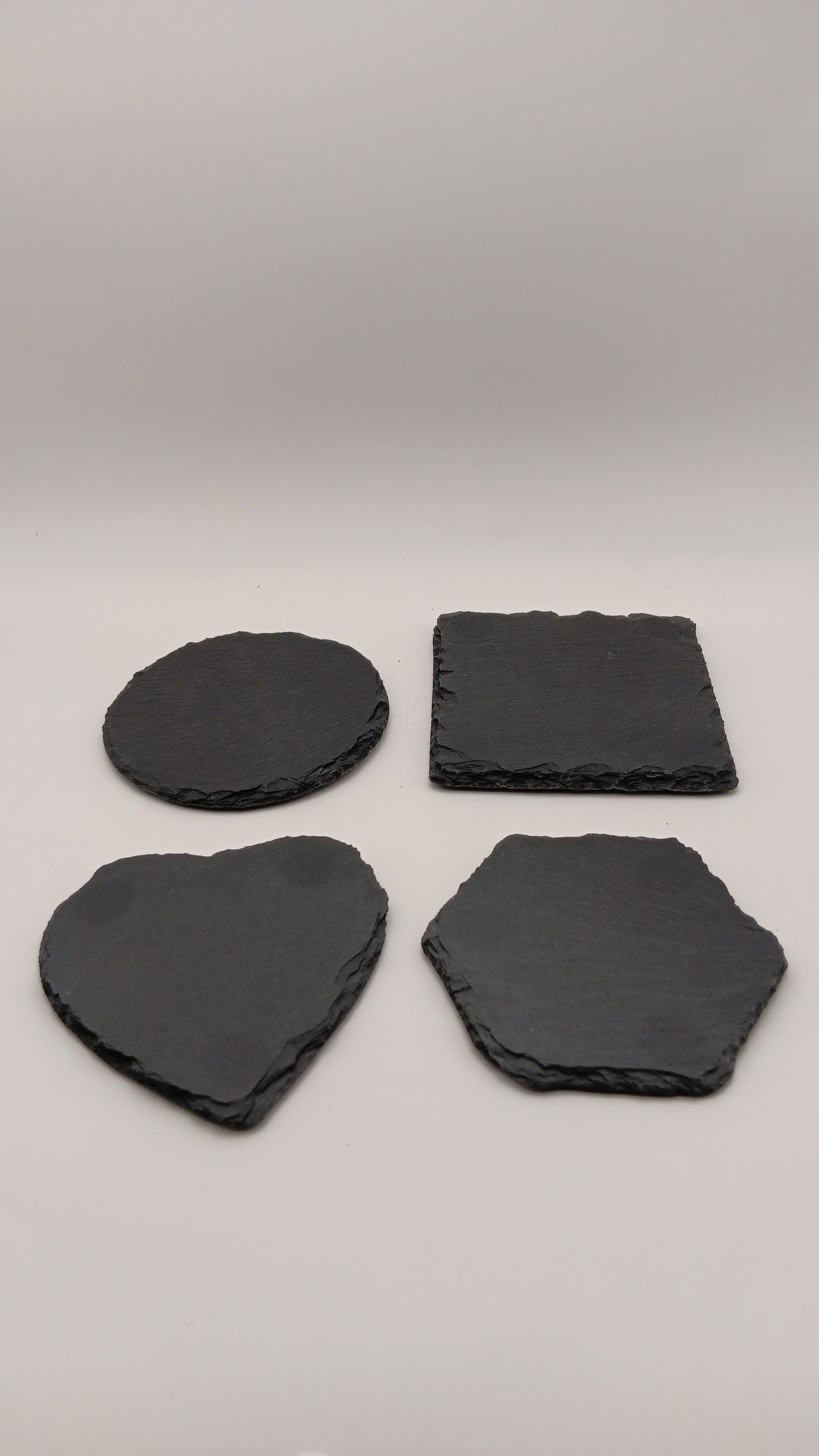 Natural Stone Slate Coasters - Set of 4 with Holder Thick