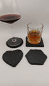 Natural Stone Slate Coasters - Set of 4 with Holder Thick