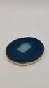 Stunning Natural Stone Agate Coasters Gold Plated Single Set