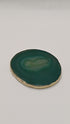 Stunning Natural Stone Agate Coasters Gold Plated Single Set