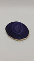 Stunning Natural Stone Agate Coasters Gold Plated Single Set