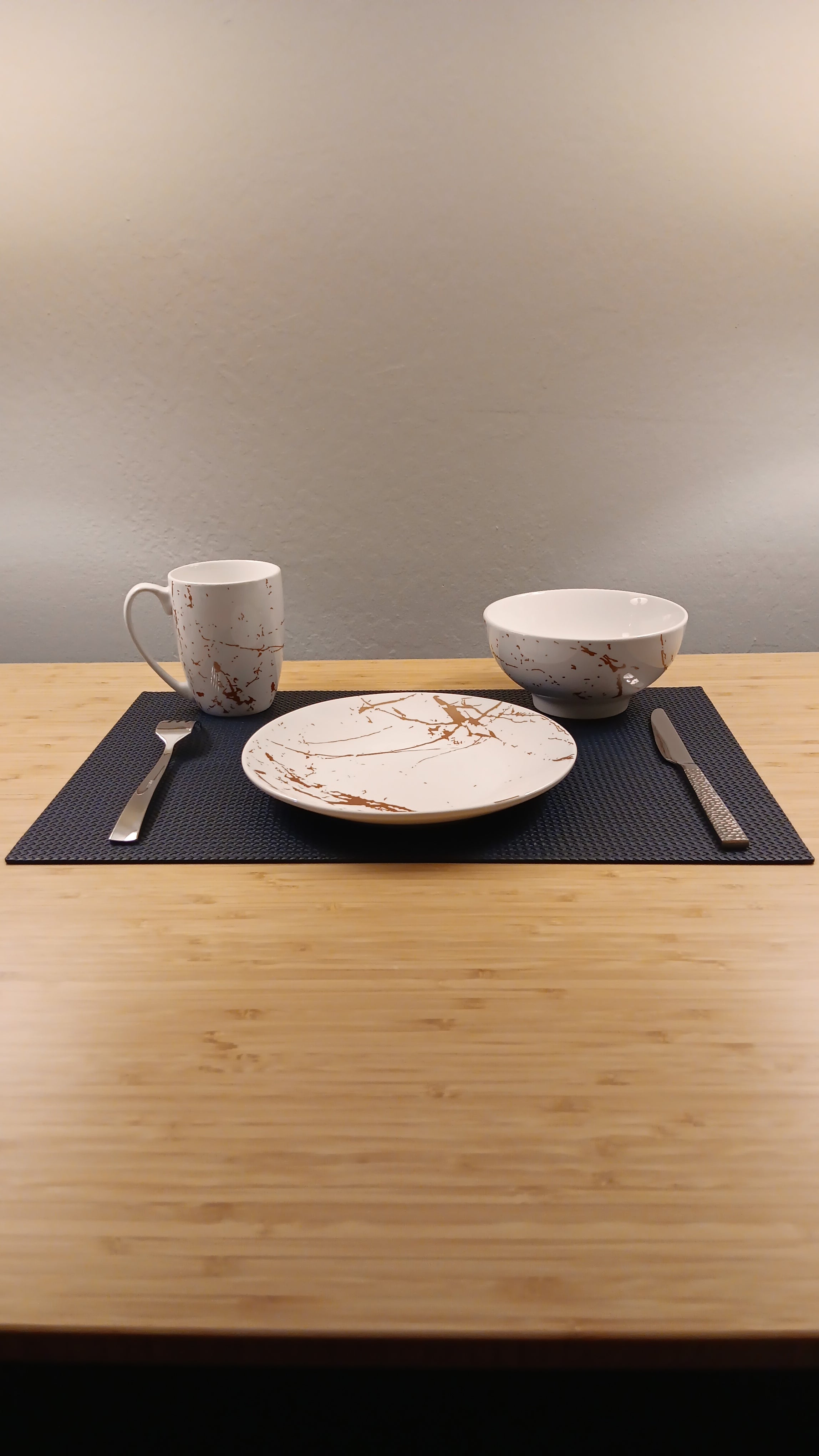 Exquisite Leather Placemats Dark Blue Green Gray Set of 2/4