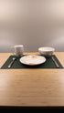 Exquisite Leather Placemats Dark Blue Green Gray Set of 2/4