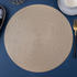 Large Round Modern Vinyl Placemats - Gold Mats - Set of 2/4
