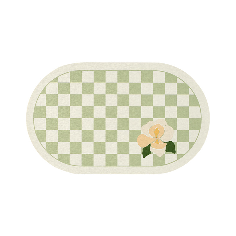 Checkered Leather Placemats - Waterproof Table Mats Set 2/4