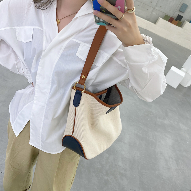 Canvas Tote Bag For Work - Medium Shoulder White - Shopping