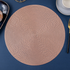 Large Round Modern Vinyl Placemats - Gold Mats - Set of 2/4