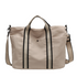 Zippered Canvas Shoulder Tote Bags - Work School - DECANTRE