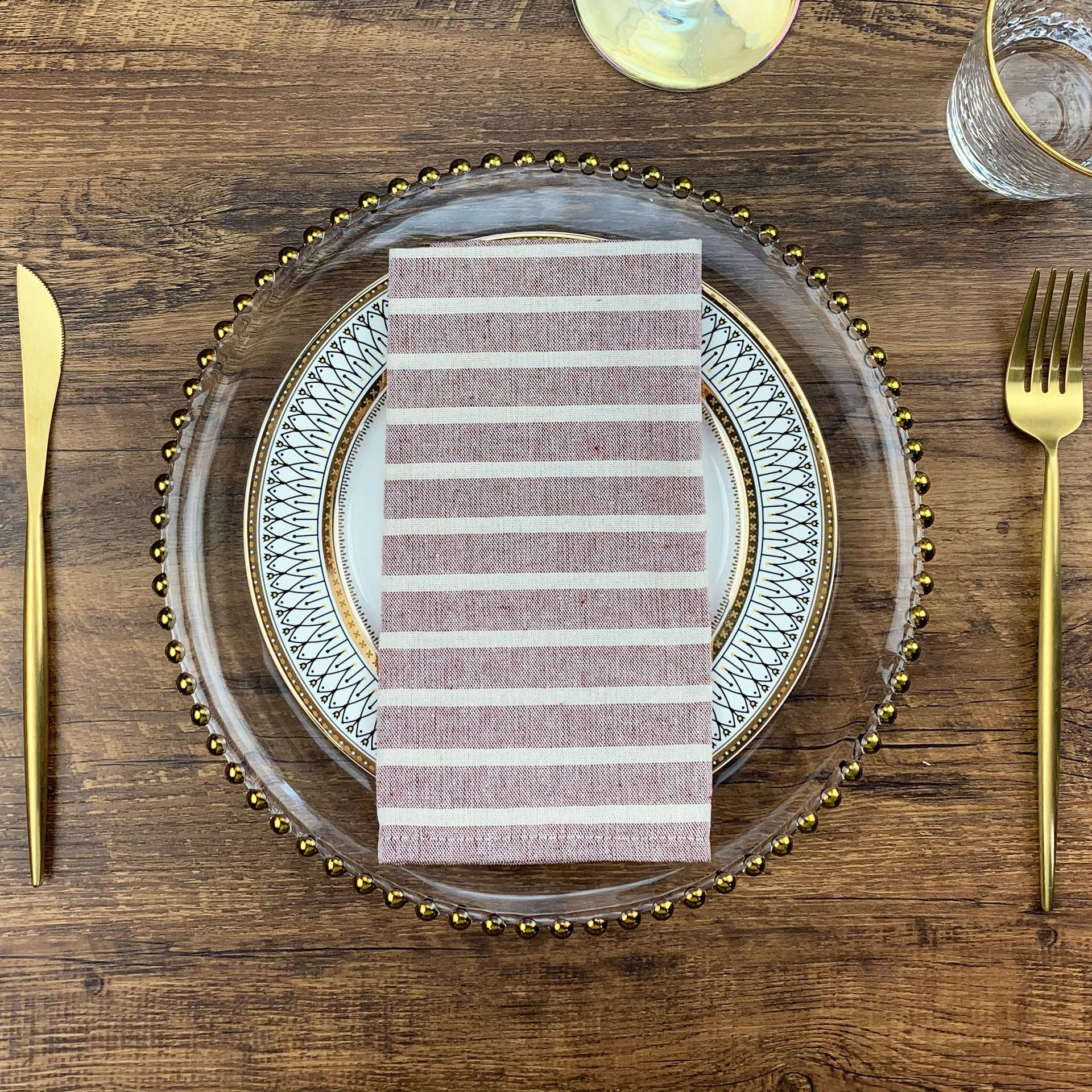 Linen Cotton Napkins Table Mats Set - Rectangle Placemats