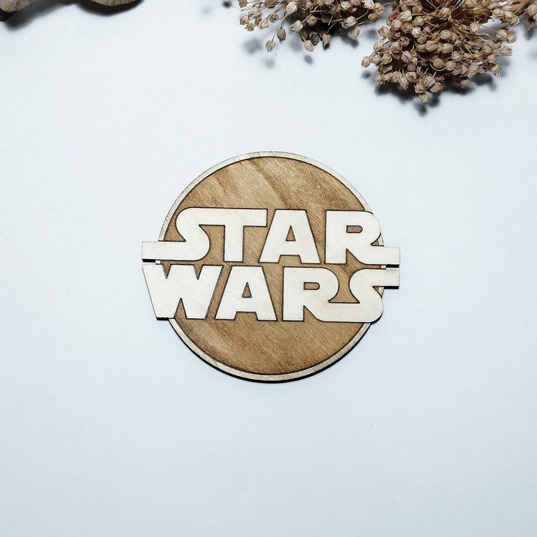 Star Wars Wooden Coasters Set of 8 - Unique Handmade Housewarming Gifts for Kitchenware