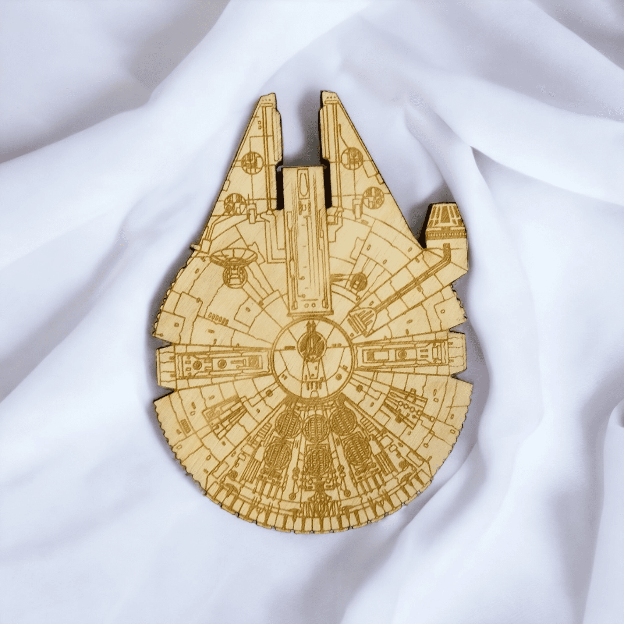 Set of 6 Star Wars Ships Wooden Coasters - Handmade Gift - Housewarming - Wood Kitchenware - Star Wars-4