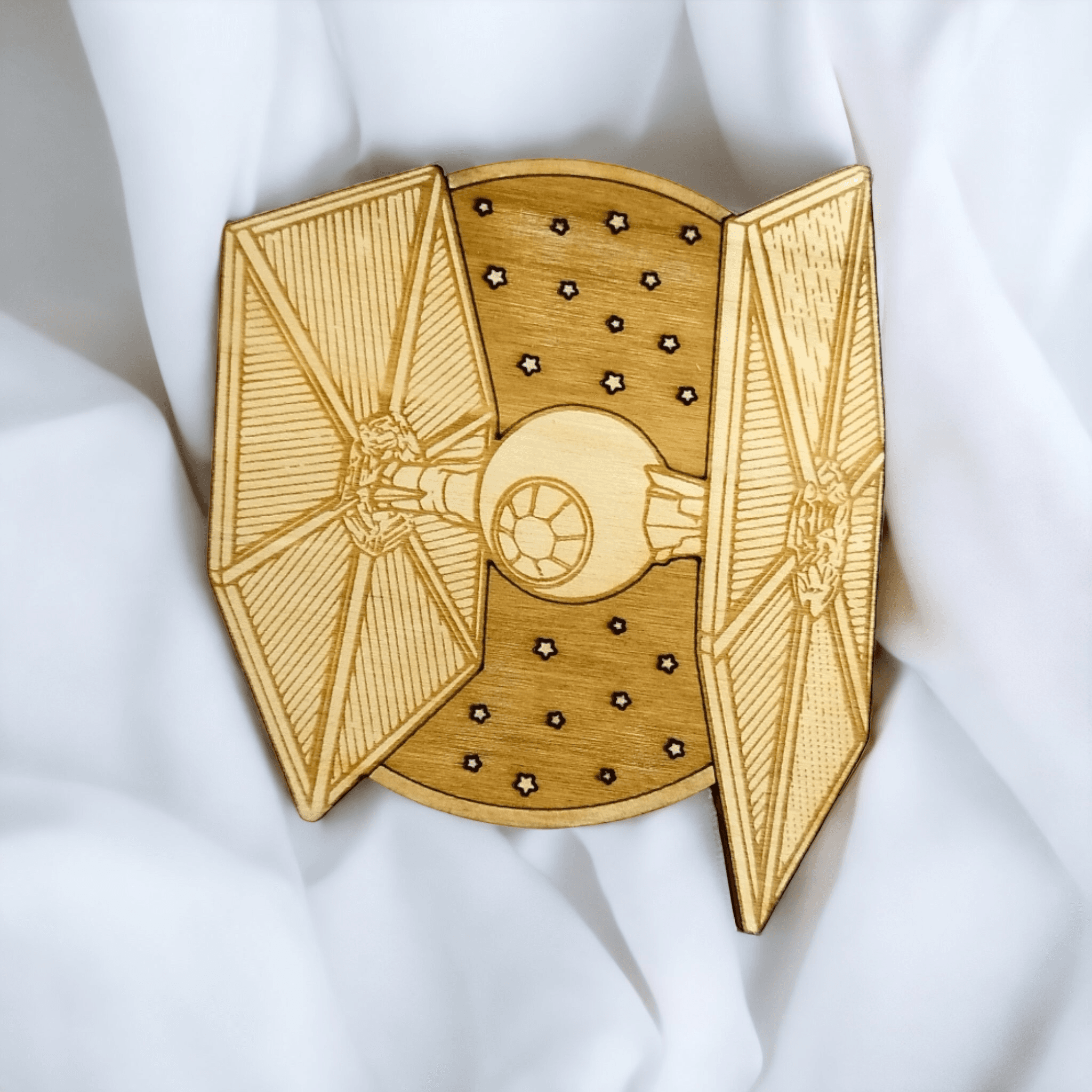 Set of 6 Star Wars Ships Wooden Coasters - Handmade Gift - Housewarming - Wood Kitchenware - Star Wars-7