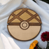 handmade Pokeball wooden coasters