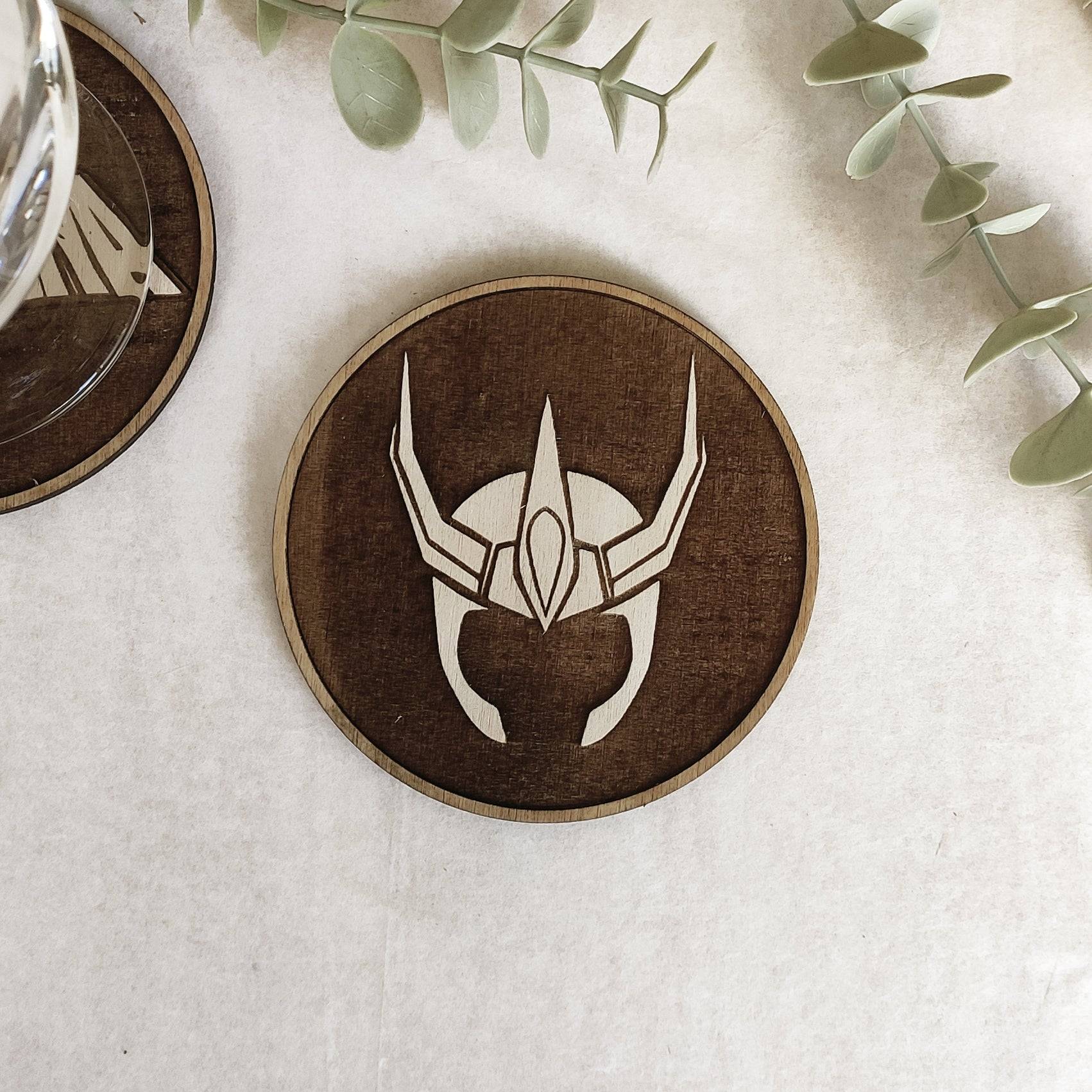 Set of 6 Saint Seiya Wooden Coasters - Handmade Gift - Housewarming - Wood Kitchenware-7
