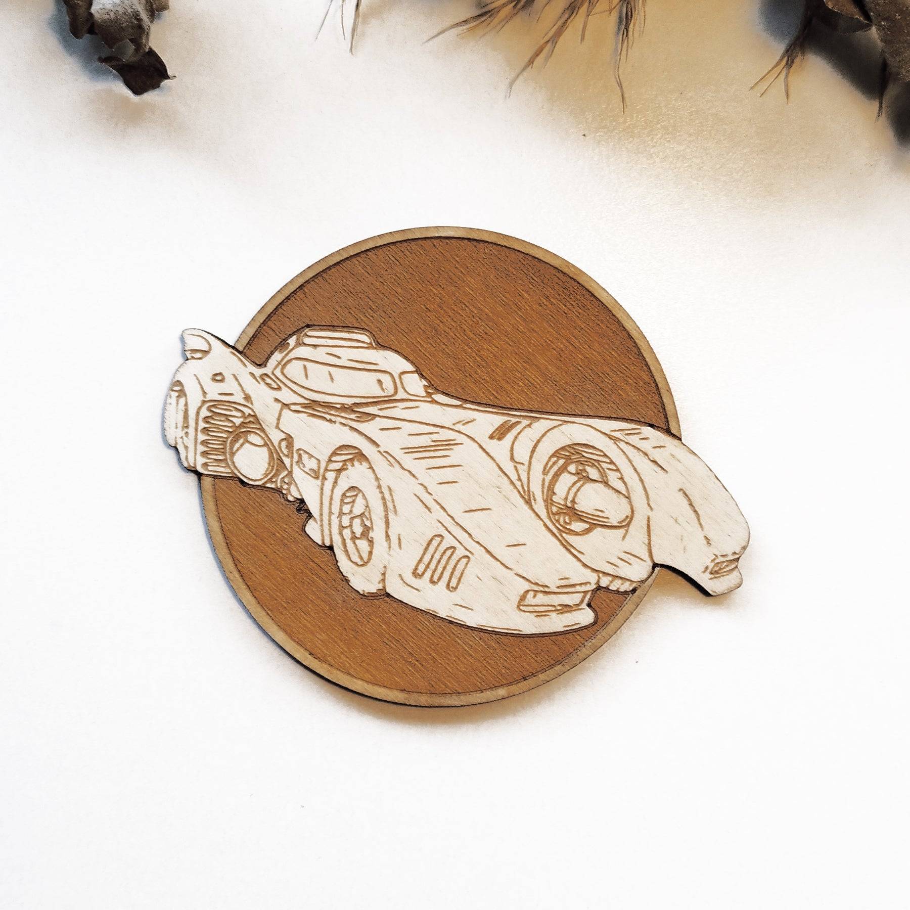 Set of 6 Batman Wooden Coasters - Handmade Gift - Housewarming - Wood Kitchenware-3