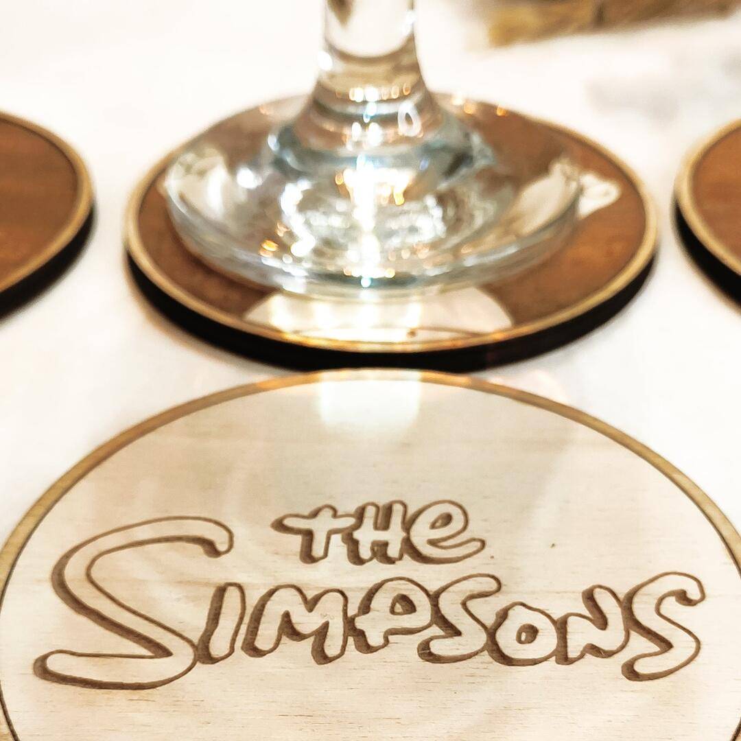 The Simpsons Coasters Set of 6 - Handmade Gifts Kitchenware