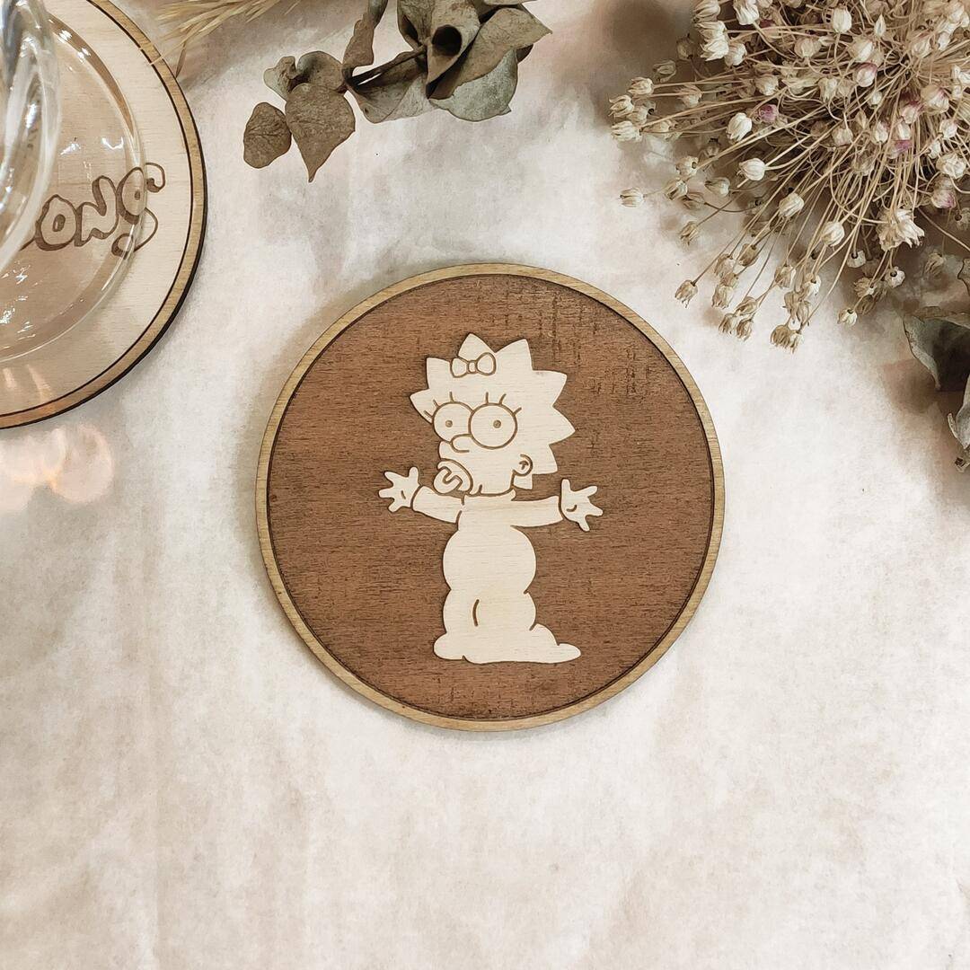 The Simpsons Coasters Set of 6 - Handmade Gifts Kitchenware