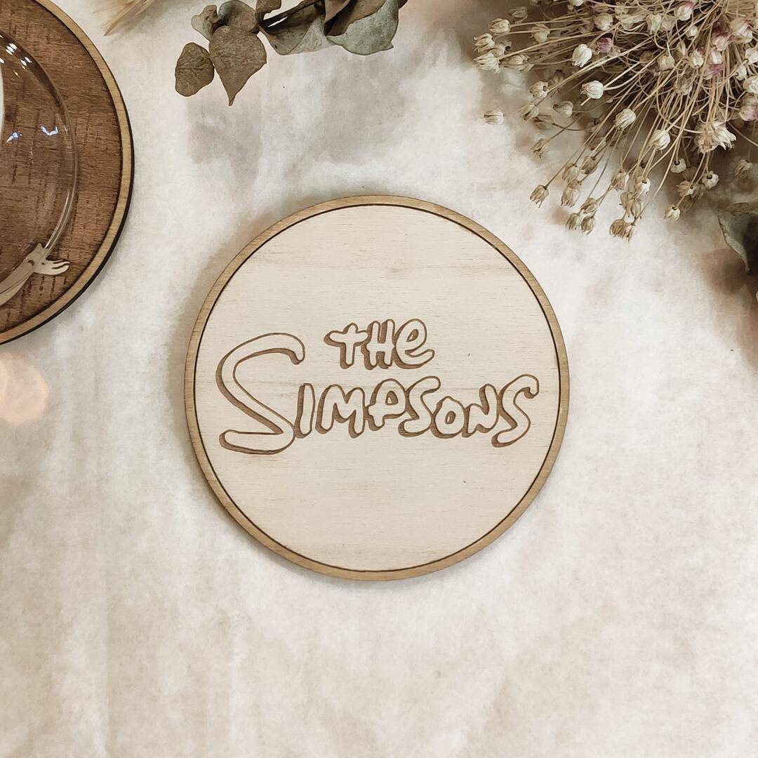 The Simpsons Coasters Set of 6 - Handmade Gifts Kitchenware
