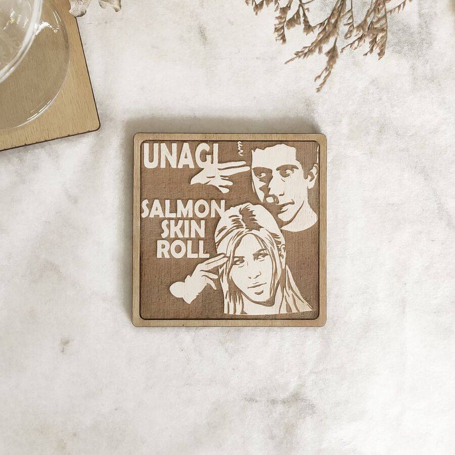 Handmade Friends Wooden Coasters