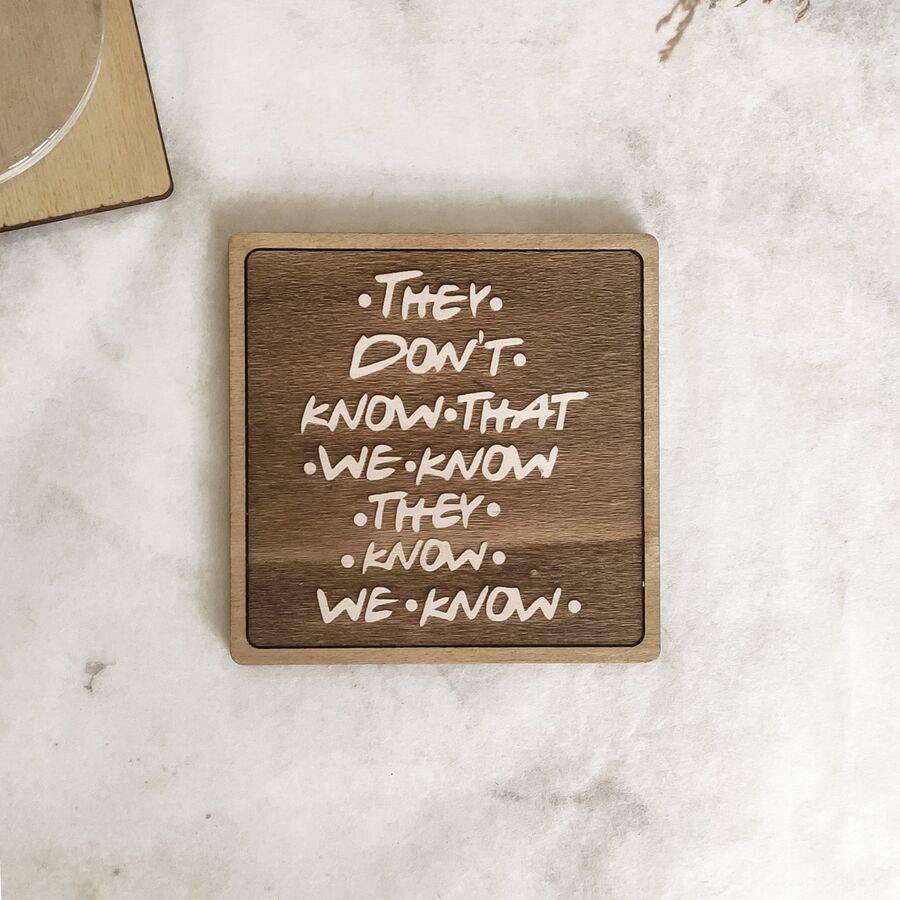 Handmade Friends Wooden Coasters