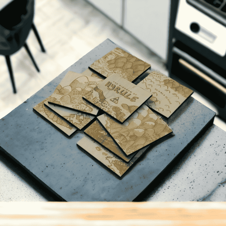 Housewarming Gift - Legend of Zelda Hyrule Map Coasters