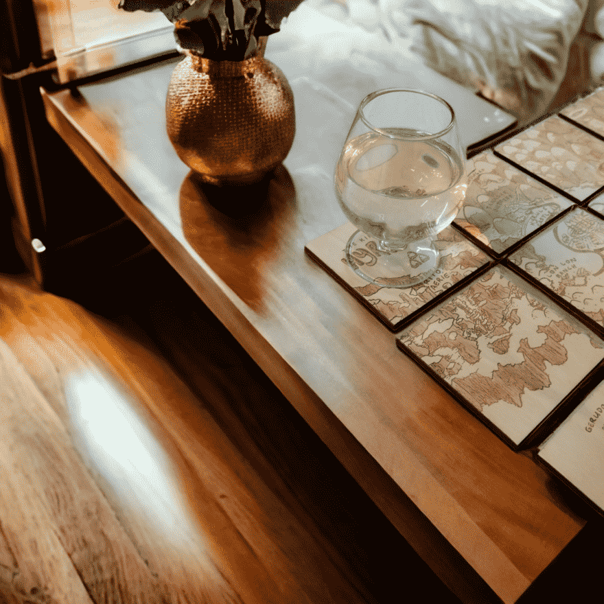 Set of 12 Hyrule Map Wooden Coasters - Legend of Zelda Kitchenware