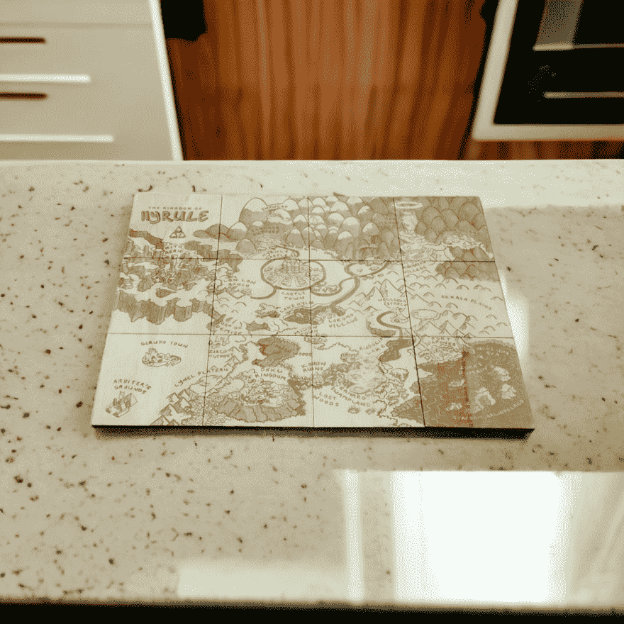 Legend of Zelda Hyrule Map Wooden Coasters for Collectors