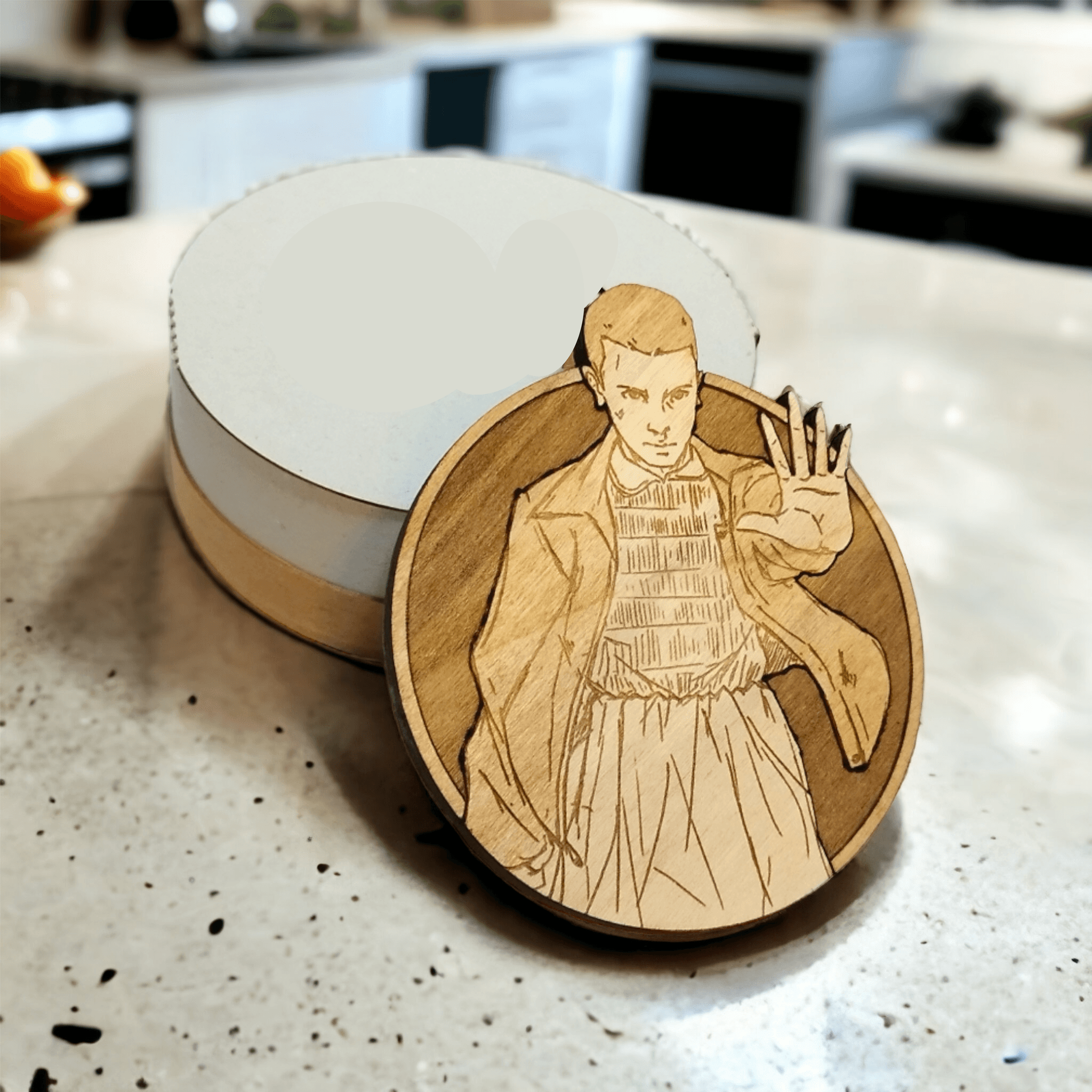 Stranger Things Wooden Coasters Set of 6 - Cool Unique Gifts