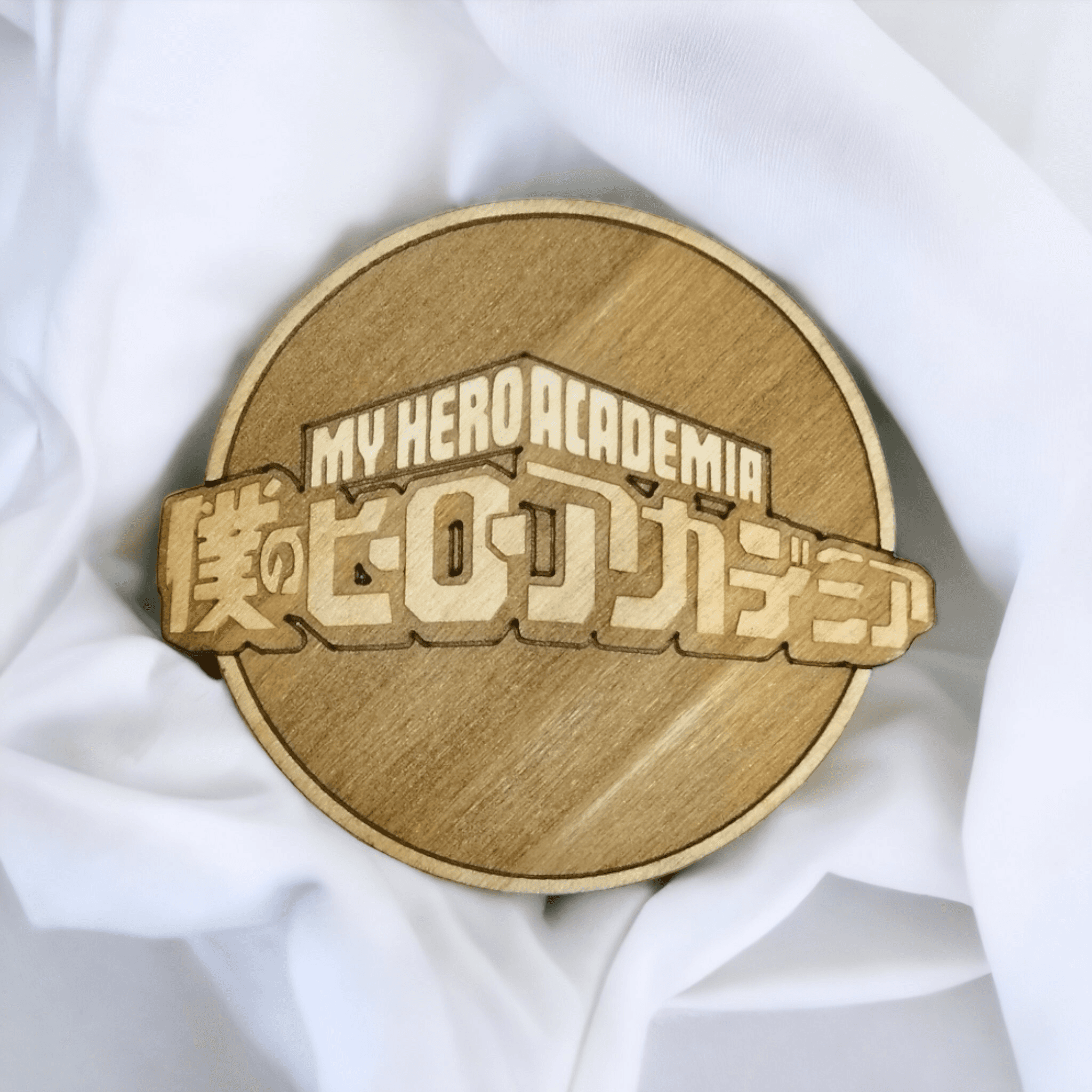 Set of 6 My Hero Academy Wooden Coasters - Handmade Gift - Housewarming - Wood Kitchenware-4