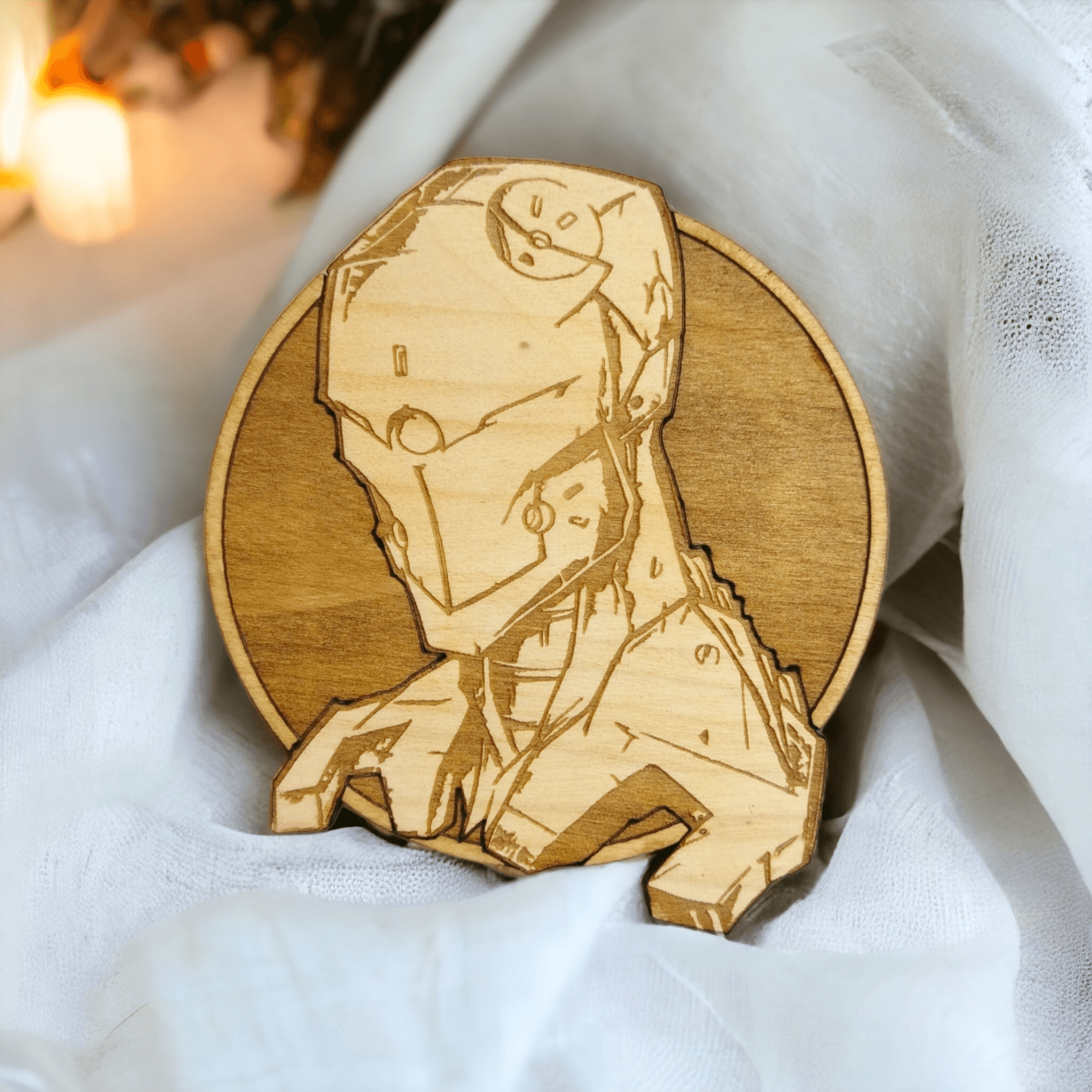 Set of 6 Metal Gear Solid Wooden Coasters - Handmade Gift - Christmas Decor - Wood Kitchenware-2