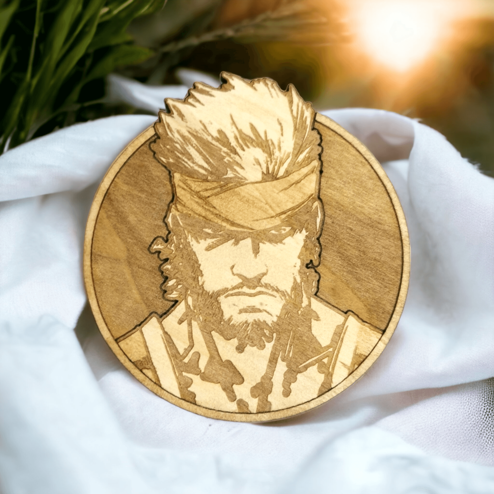 Set of 6 Metal Gear Solid Wooden Coasters - Handmade Gift - Christmas Decor - Wood Kitchenware-6