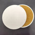 White Ceramic Coasters Bulk Set of 10 with Cork Square Round