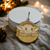 Baby Yoda Ornaments Wooden Coasters Set - Cute Handmade Gift