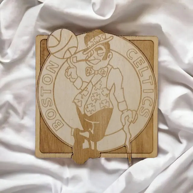 Customizable NBA Wooden Coasters Set of 6 - Handmade Gifts
